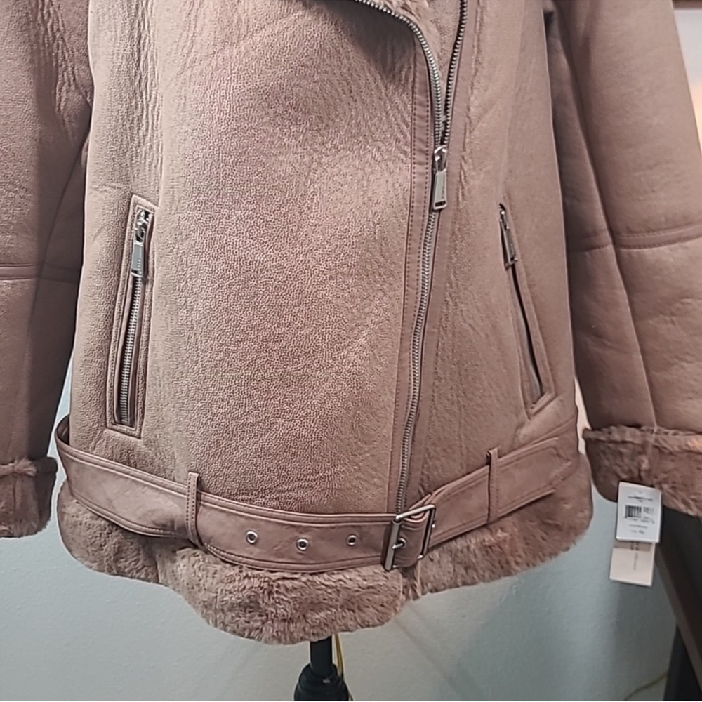 BCBGeneration Blush Shearling Coat - Picture 5 of 10